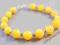 wirginia141* jadeit żółty srebro * bransoletka