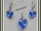 PROMOCJA SREBRO- KOMPLET SWAROVSKI SAPPHIRE