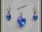 PROMOCJA SREBRO- KOMPLET SWAROVSKI SAPPHIRE AB