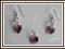 KOMPLET SWAROVSKI AMETHYST  3 X 10 MM