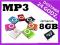 Odtwarzacz MP3 klips + 8 GB kart micro SD M13K8