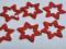 Gwiazdki  gwiazdy drewniane puste CZERWONE