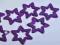 Gwiazdki  gwiazdy drewniane puste FIOLETOWE