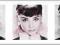 AUDREY HEPBURN - USTA TRYPTYK - plakat 91.5x30.5cm
