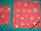 3 szt - serwetki bawełniane NOWE czerwone