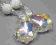 SWAROVSKI piękne kolczyki wisiorek łańcuszek KOLOR