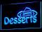 Reklama Neon DESSERTS prezenter led szyld DESER