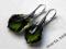 KOLCZYKI SWAROVSKI BAROQUE OLIVINE SREBRO 925,Krk
