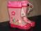 Śliczne różowe kalosze gumaki gumaczki rozm.25
