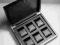 Pudełko na 6 zegarki (-ow) -czarne - kasetka, etui