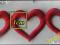 Aplikacje - Serca, 1szt = 50cm, 6 kolorów