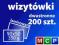 wizytówki 200 szt, kolorowe kreda 350g laminowane