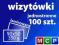 wizytówki 100 szt, kolorowe kreda 350g laminowane