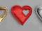 Aplikacje - serduszka z dziurkami - 5 szt
