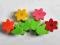Kwiatki filcowe na klamerce 4 szt