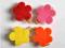 Kwiatki filcowe duże na klamerce 4 szt.