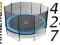 TRAMPOLINA 427 cm Athletic trampoliny siatka batut