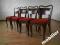STÓŁ Z CZTEREMA KRZESŁAMI ART DECO  _mobilier_