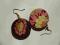 decoupage kolczyki floral vintage wiosna