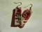 decoupage kolczyki floral vintage wiosna