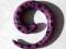Spirala fioletowa w czarne gwiazdki - 5mm  !