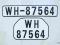 Komplet tablic rejestracyjnych do pojazdu - WH