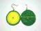 Kolczyki zielono-żółte