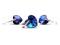 Komplet SWAROVSKI Hearts Heliotrope Silverine 82