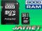 4 GB GOODRAM karta micro SDHC 4GB microSD +a SD FV
