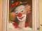 OBRAZ W RAMIE CLOWN CZERWONY WYMIARY 50*41 CM