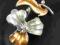 Śliczna nowa broszka kwiatek srebro złoto cyrkonie