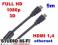 KABEL HDMI 5m,GOLD, HDMI 1,4,ETHERNET 1080P,nowy