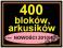 Megakolekcja 400 bloków i arkusików tylko 25gr/szt