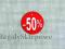 ETYKIETY "-50%" - MAŁE KÓŁKA - TANIO