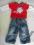 bluzeczka 3-6m plus spodnie jeans George