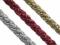 Sznurek metalizowany Ozdobny 1m 3 kolory 7mm Fi 7