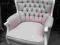 Fotele Ludwik - Shabby chic + Pikowany + Wanilia