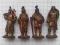 Zestaw 4 matalowych figurek wojowników