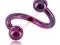 Kolczyk do ciała spirala twister 1.2/8/3mm fiolet