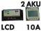 Regulator ladowania 10A na 2 akumulatory + LCD