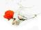 Srebrny naszyjnik Róża z koralowca pr 925
