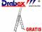 Drabiny drabina aluminiowa 3x9 DRABEX NA SCHODY !