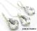 Komplet srebrny Swarovski kol+wis+łańc BŁYSZCZĄCY