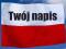 FLAGA POLSKA EURO2012 DUŻA 150X90CM Z TWOIM NADRUK
