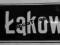 ulica  Łąkowa     - blacha emaliowana