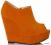 ZABÓJCZE KOTURNY 12cm PEEP TOE ORANGE ENGLAND 41