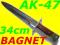 NÓŻ BAGNET AK-47 KLASYCZNY 34cm CCCP ETUI FREE ##