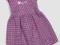 WIOSNA/LATO bawełniana sukienka w kratkę 74 cm