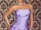 Wyjątkowa fioletowa marszczona sukienka r. 36 S