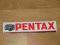 PENTAX - Oryginalna naklejka z dawnych lat